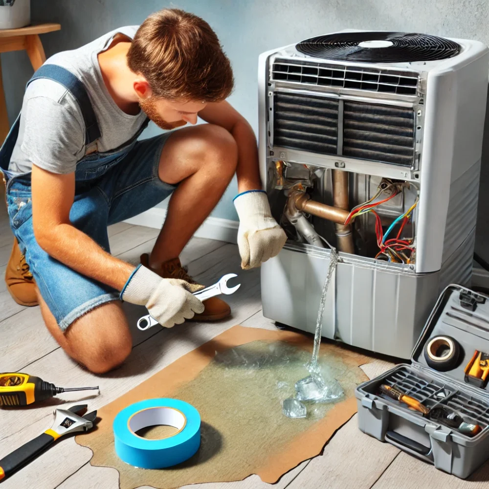 How do I fix water leakage in my air cooler-7997100067