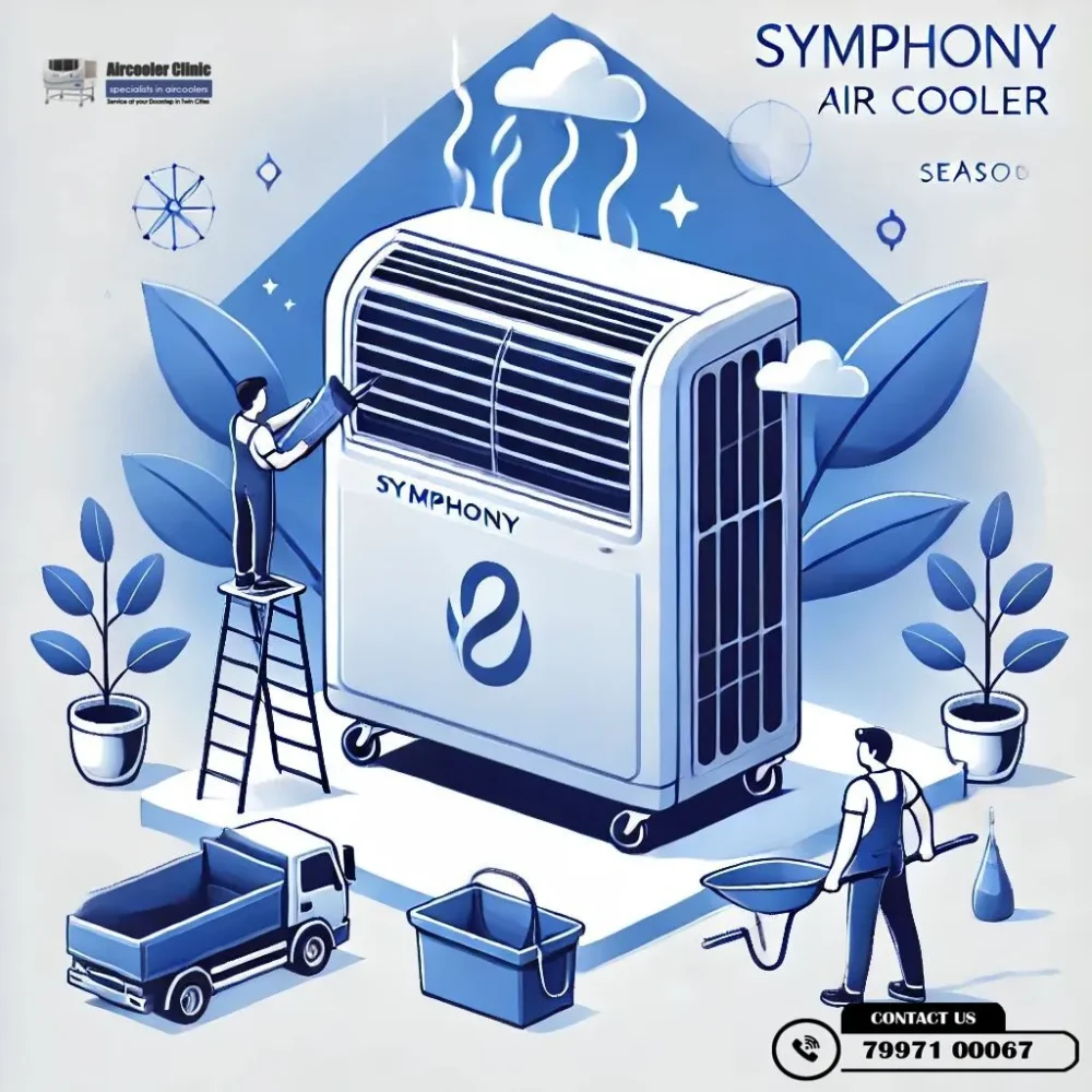 Off-season maintenance tips for Symphony air coolers – Prevent damage with expert advice from Air Cooler Clinic. Call 7997100067 for service