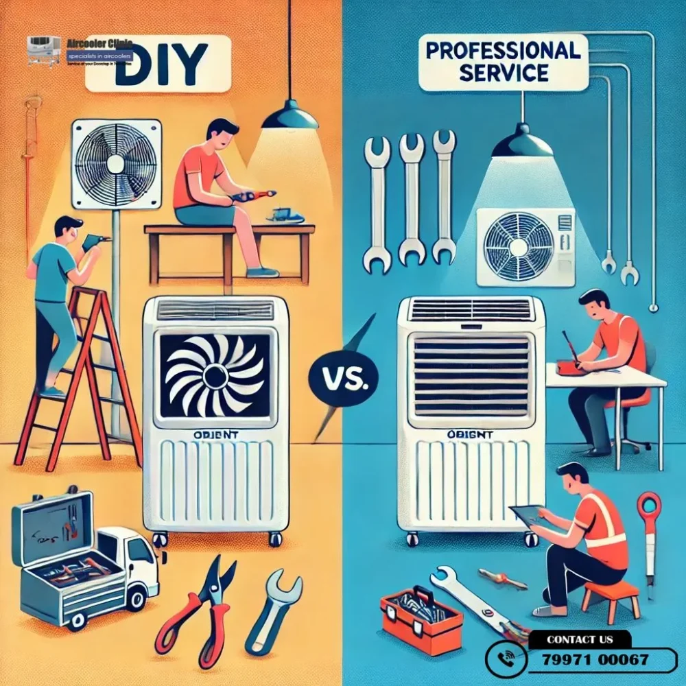 DIY fixes vs. professional repair for Orient Electric air coolers – Expert service in Hyderabad by Air Cooler Clinic. Call 7997100067