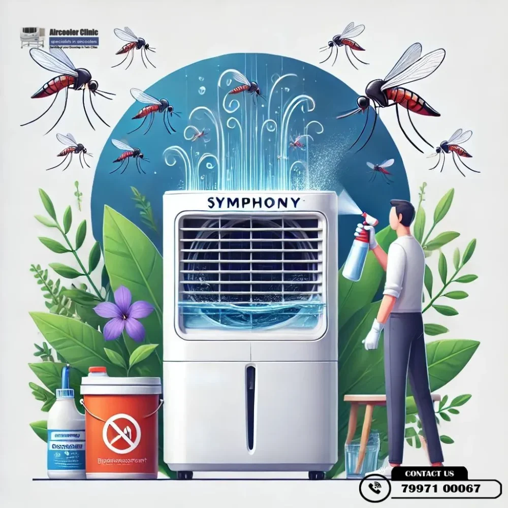 Effective ways to stop mosquitoes from breeding in your Symphony air cooler – Expert tips by Air Cooler Clinic. Call 7997100067 for service