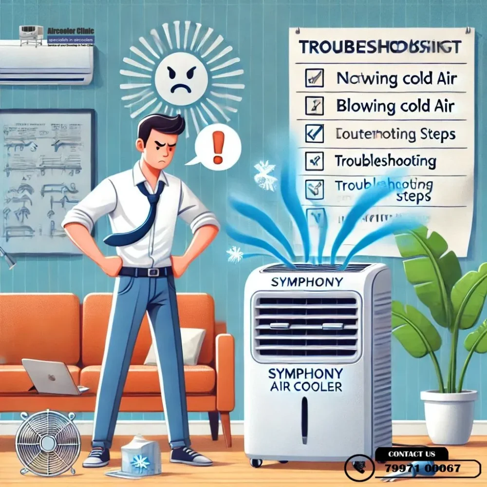 Troubleshooting Symphony air cooler not blowing cold air – Expert repair tips by Air Cooler Clinic. Call 7997100067 for service.