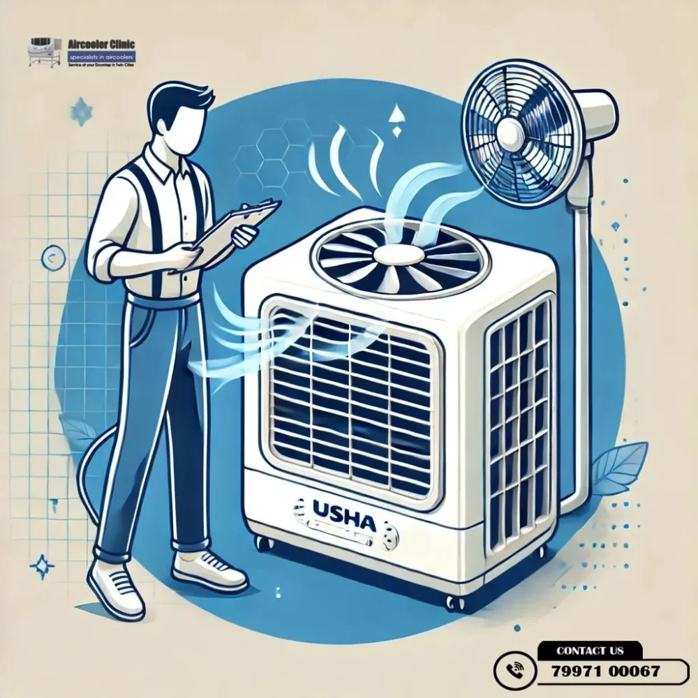 Troubleshooting Usha air cooler cooling issues – Expert solutions by Air Cooler Clinic. Call 7997100067 for repairs.