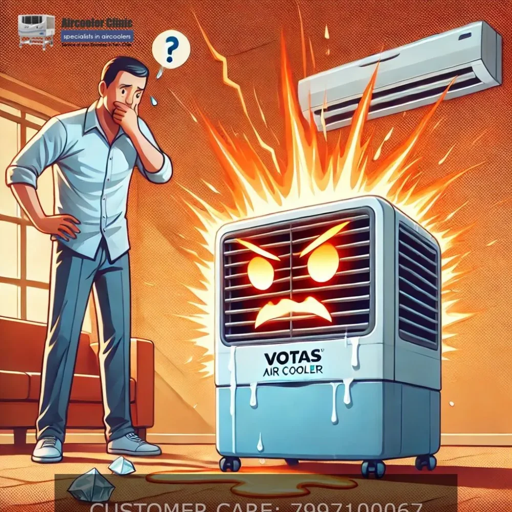 Troubleshooting overheating and shutdown issues in Voltas air coolers – Expert fixes by Air Cooler Clinic. Call 7997100067 for service
