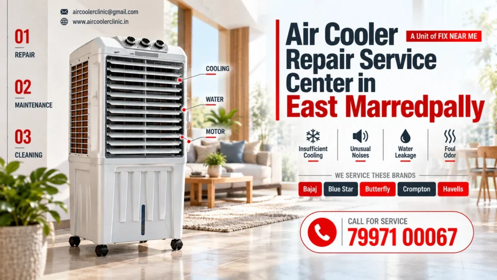 Air cooler repair service center in East Marredpally, Hyderabad