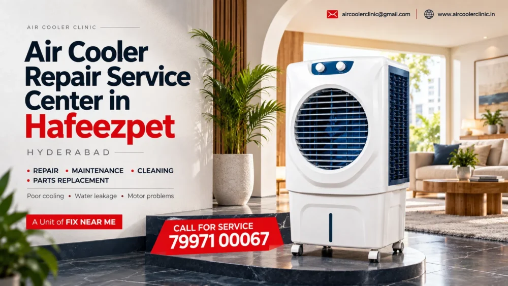 Air cooler repair service center in Hafeezpet, Hyderabad