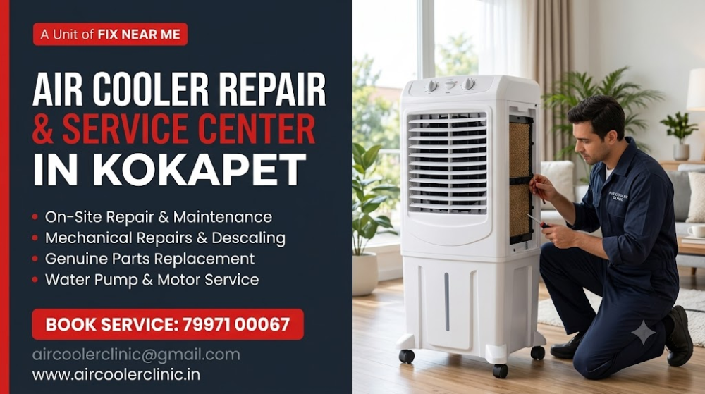 Air cooler repair service center in Kokapet, Hyderabad