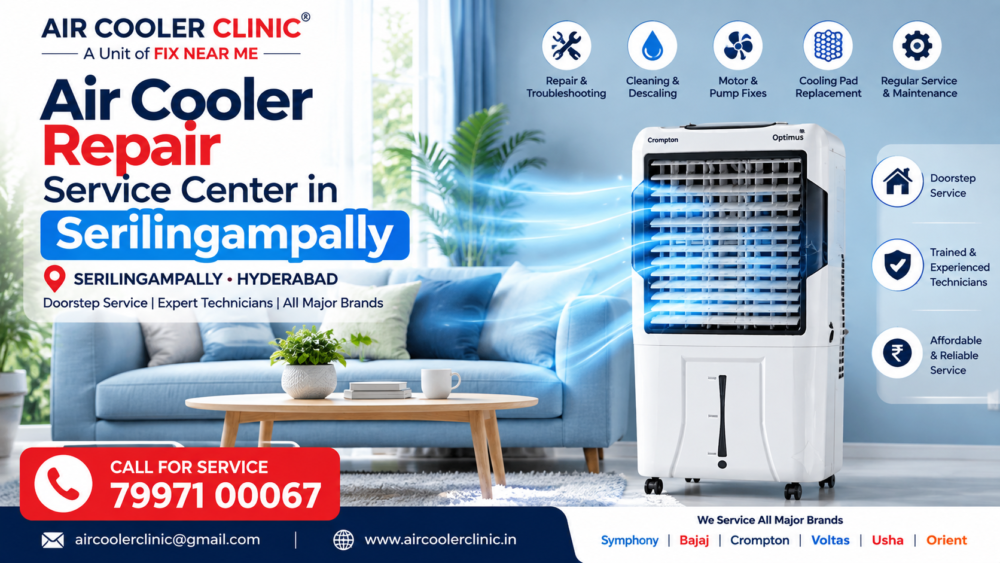 Air cooler repair service center in Serilingampally, Hyderabad