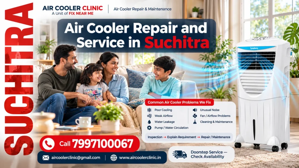 Air cooler repair service center in Suchitra, Hyderabad