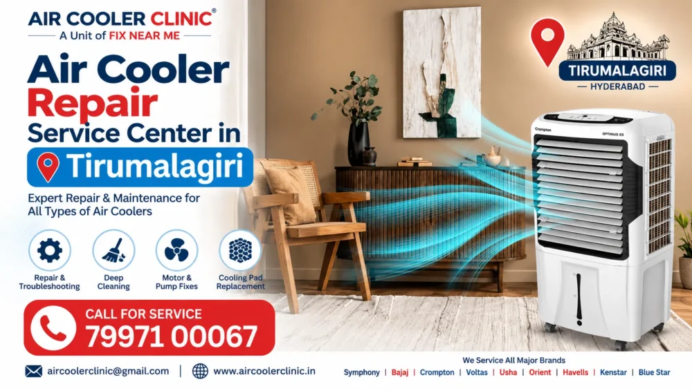 Air cooler repair service center in Tirumalagiri, Hyderabad