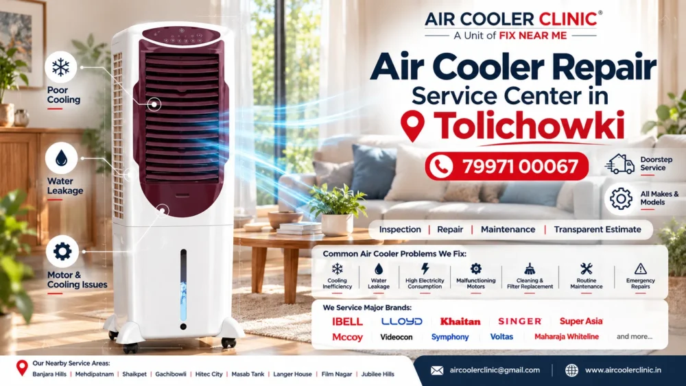 Air cooler repair service center in Tolichowki, Hyderabad