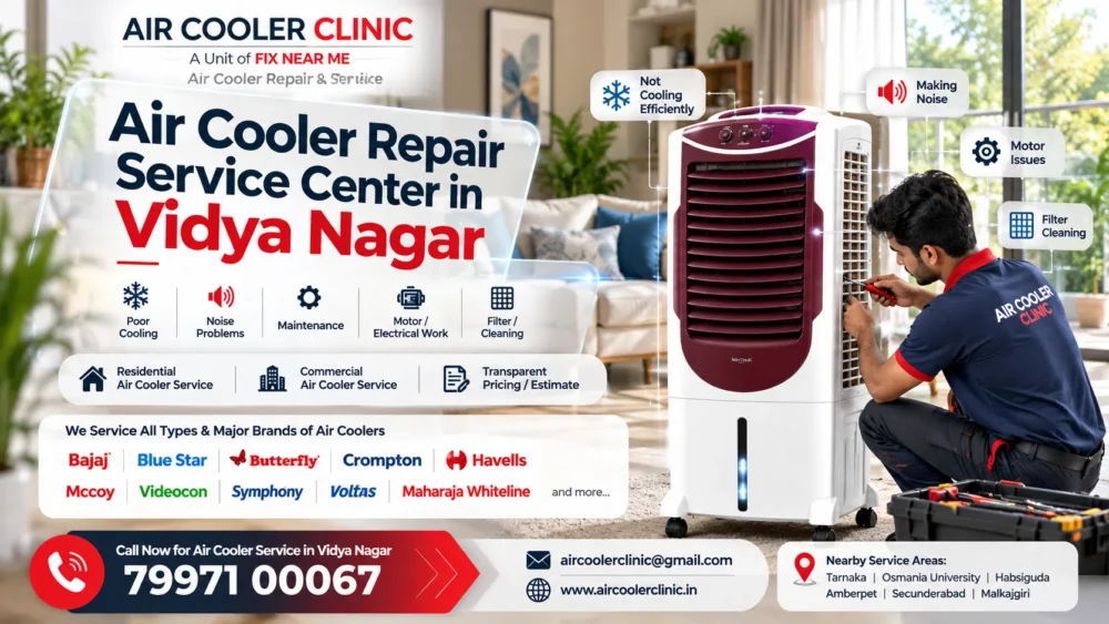 Air cooler repair service center in Vidya Nagar, Hyderabad