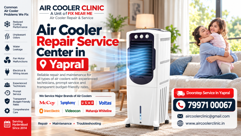 Air cooler repair service center in Yapral, Hyderabad