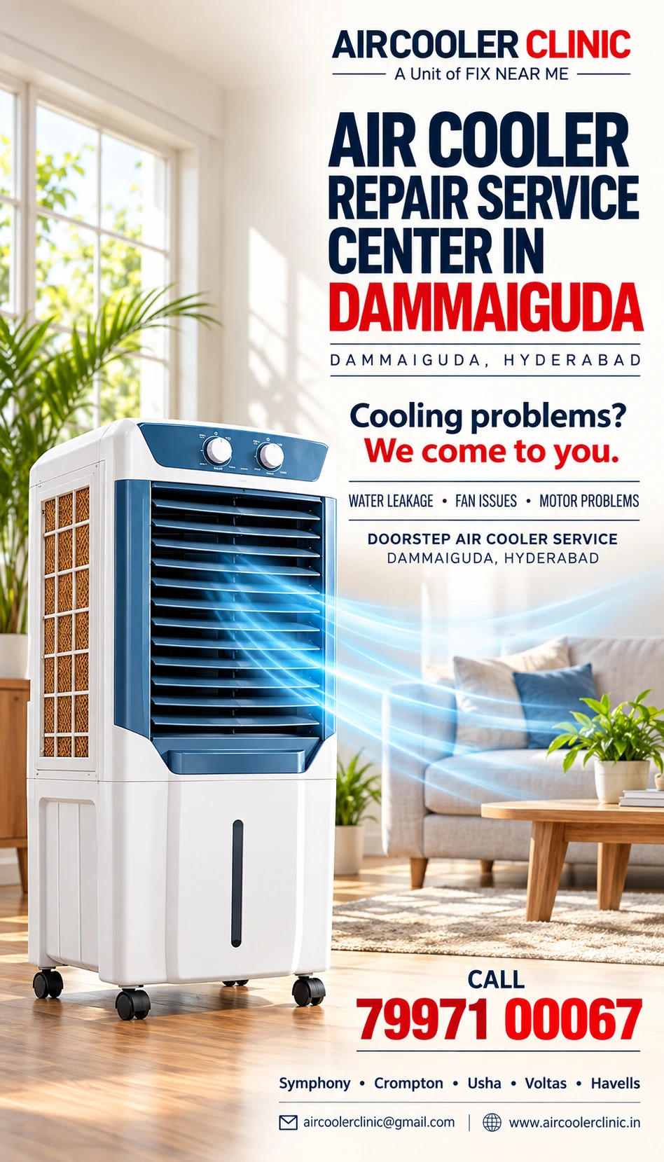 Repair and service assistance for air coolers in Dammaiguda, Hyderabad.