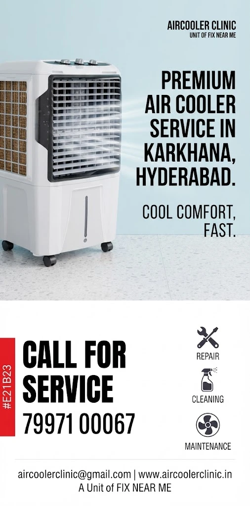 Repair and service assistance for air coolers in Karkhana, Hyderabad.