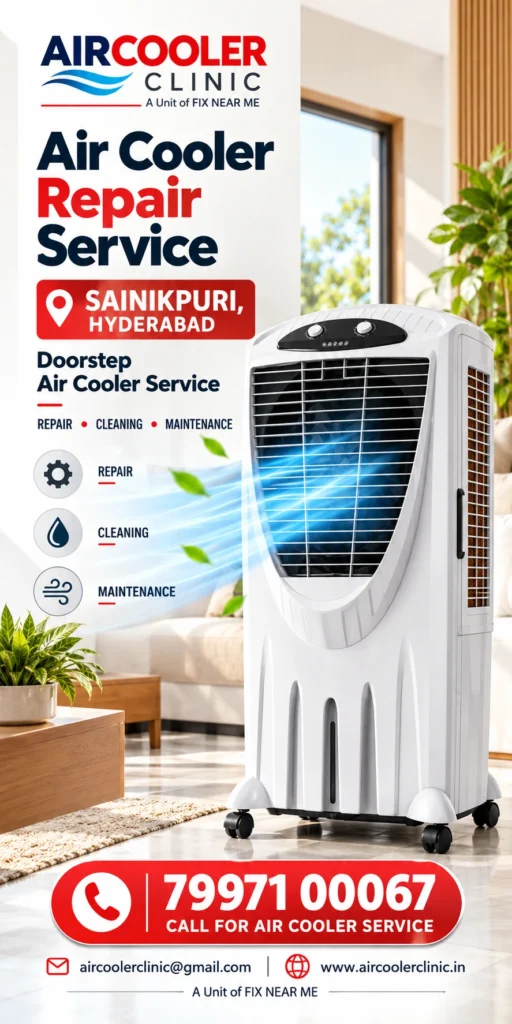 Doorstep air cooler repair support for customers in Sainikpuri, Hyderabad.